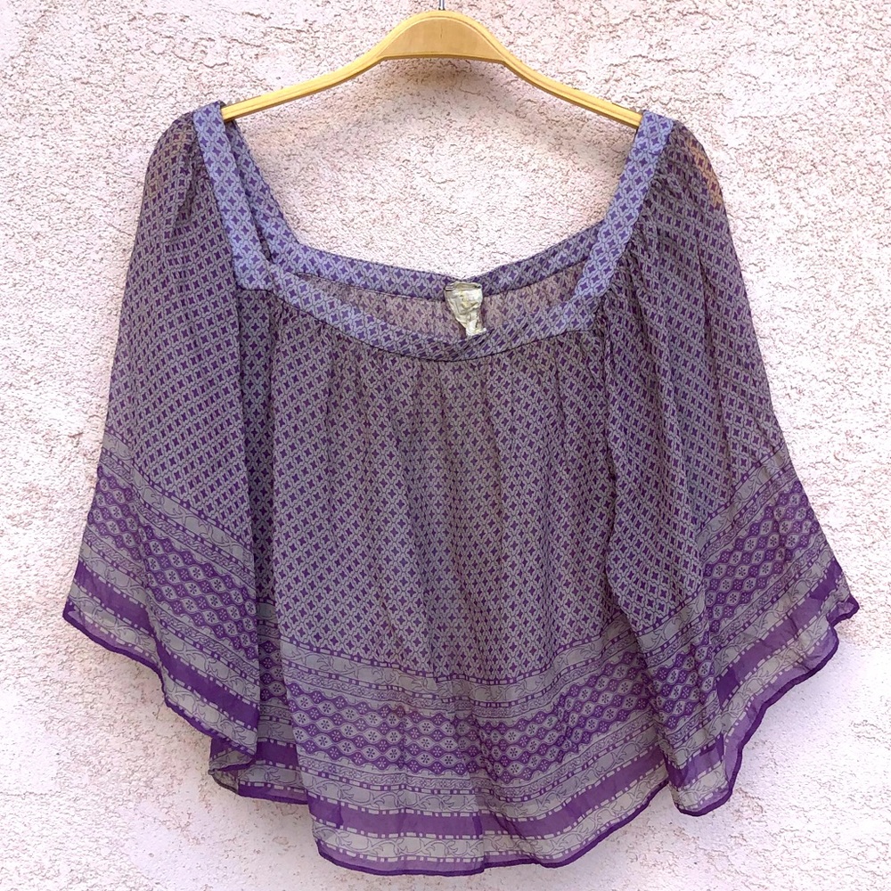Jens Pirate Booty Sheer Printed Stevie Crop
